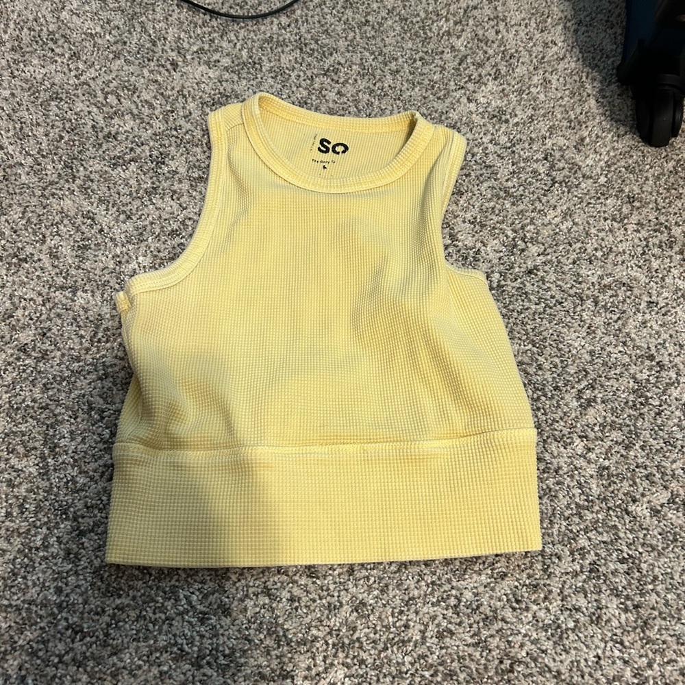 Sonoma yellow cropped tank top